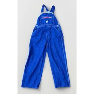 Vintage '90s Pointer Brand Bib Farm Overalls Low Back Mens Sz 38x32 Blue Denim